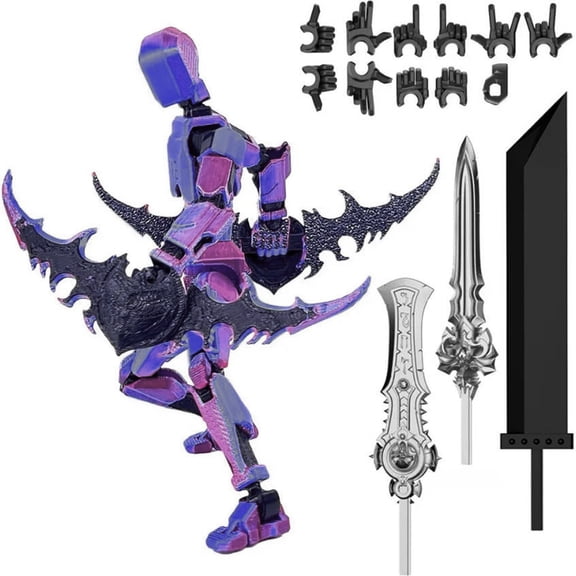 Dynamic Articulated Action Figure Interchangeable Parts for Animation, Art & Collectors, Poseable Display Model