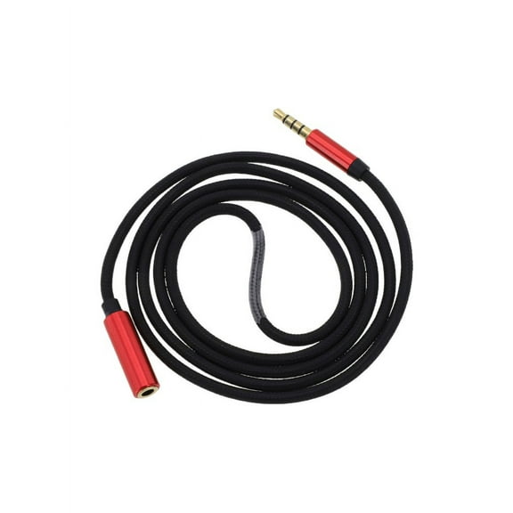 Dynamic Audio Experience with Red 3 5mm Stereo Audio Extension Cable and Mic