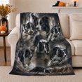thumbnail image 1 of Dynamic Border Collie Herding Dogs Collage Art Energetic, Playful Pet Portrait Pattern, Warm Flannel Blanket for Living Room and Bedroom, Dog Moms Father's Day Gift, Pet Lover Home Decor, 1 of 9