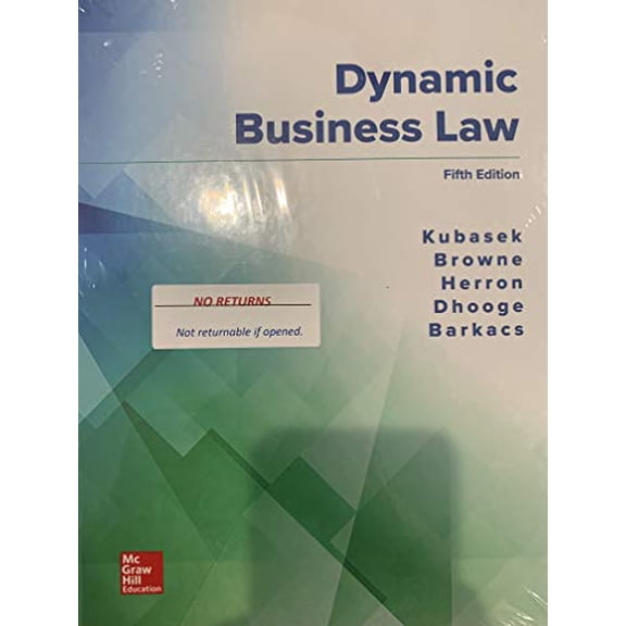 Pre-Owned Dynamic Business Law (Hardcover) 1260247899 9781260247893