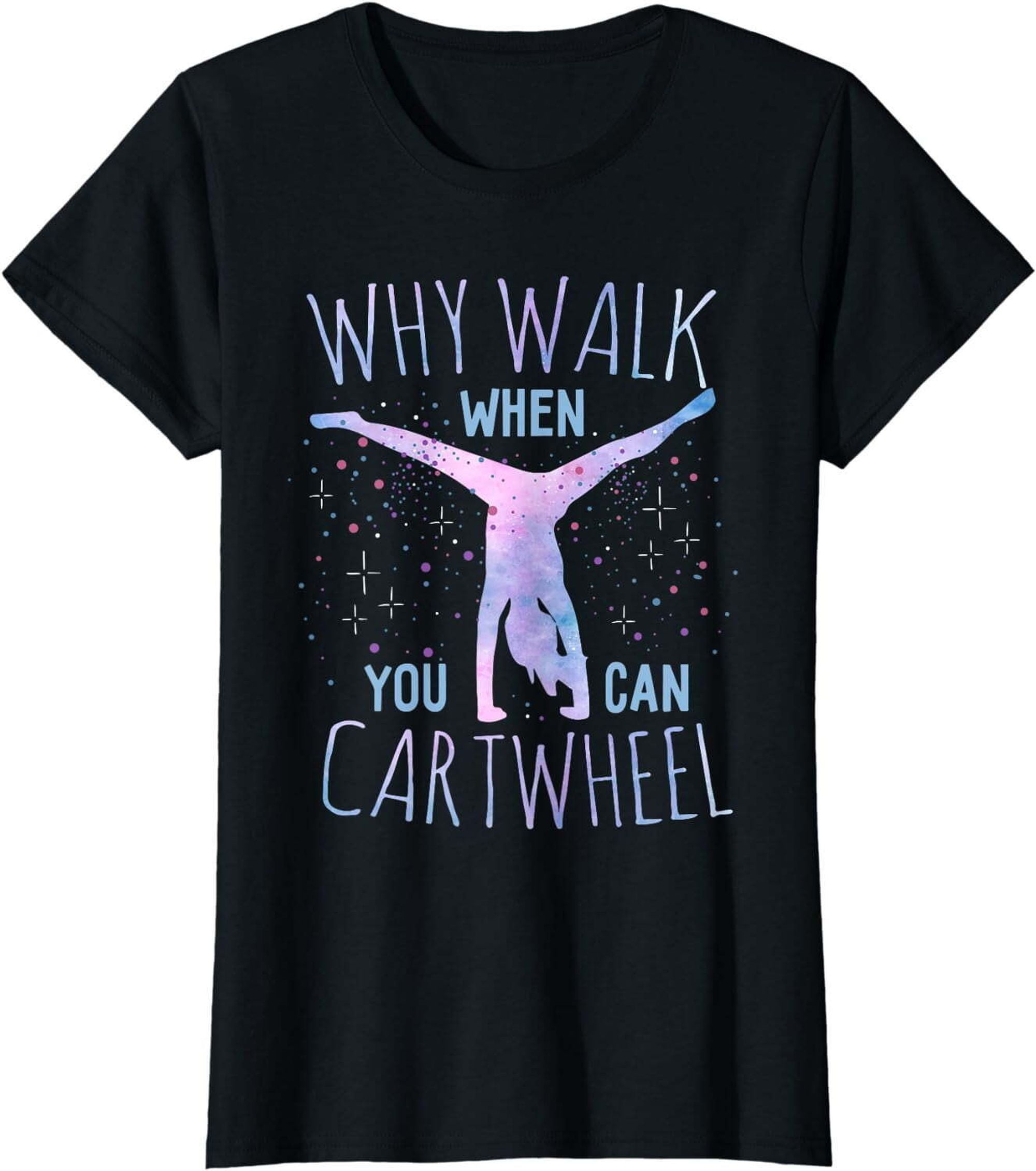 Dynamic Cartwheel Gymnast Tee Vibrant and Stylish TShirt for Girls