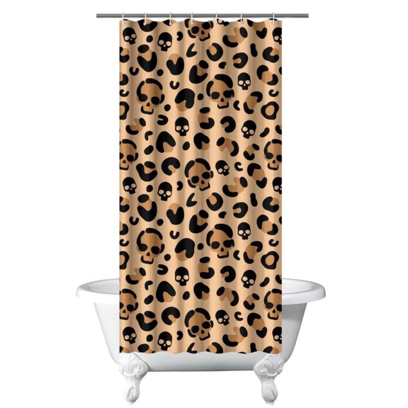 Dynamic Cheetah Print Shower Curtain Abstract Leopard Spots Animal Pattern Modern Cute Cartoon Design Fashion Aesthetic Bathroom Decor Waterproof with Hooks