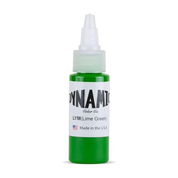 Dynamic Color Co Lime Green Tattoo Ink (1oz Bottle): Vibrant, Sterilized, Vegan & USA-Made Since 1990  Trusted by Artists Worldwide
