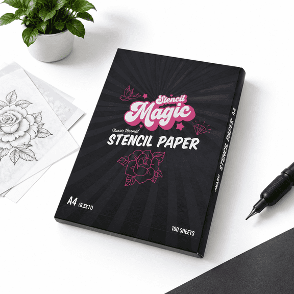 Dynamic Color Stencil Magic Transfer Paper, 100 Sheets, Standard 8.5x11 Size