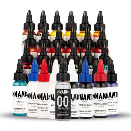 Dynamic Color Tattoo Ink - Permanent Tattooing Inks - Master Ink Set - 1oz