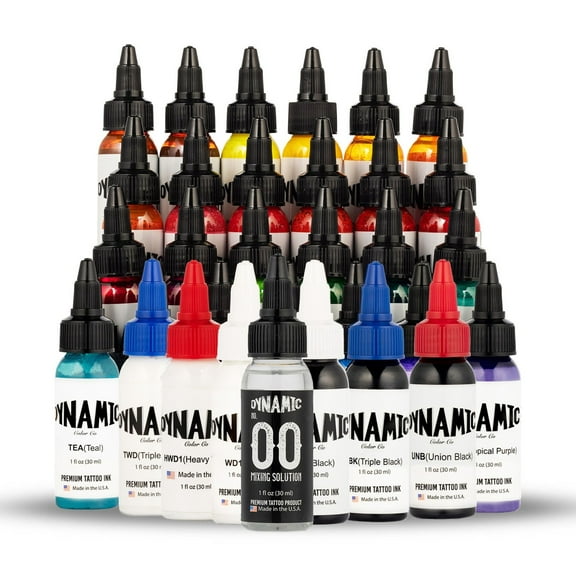Dynamic Color Tattoo Ink - Permanent Tattooing Inks - Master Ink Set - 1oz