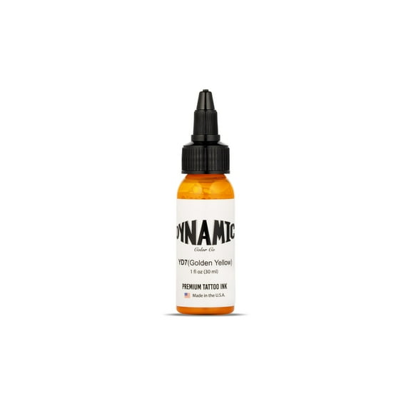 Dynamic Color Tattoo Ink - Permanent Tattooing Inks One Ounce Bottle - Golden Yellow 1oz
