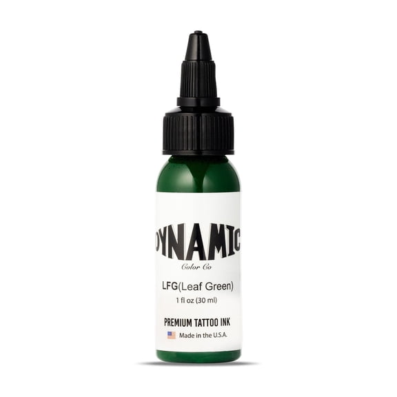 Dynamic Color Tattoo Ink - Permanent Tattooing Inks One Ounce Bottle - Leaf Green 1oz