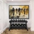 thumbnail image 1 of Dynamic Cyclists Wall Art, Bike Race Poster, Cycling Wall Decor, Bicycle Racing Poster, Sports Artwork, Ready To Hang, Unframed Canvas Size 12x18, 1 of 4