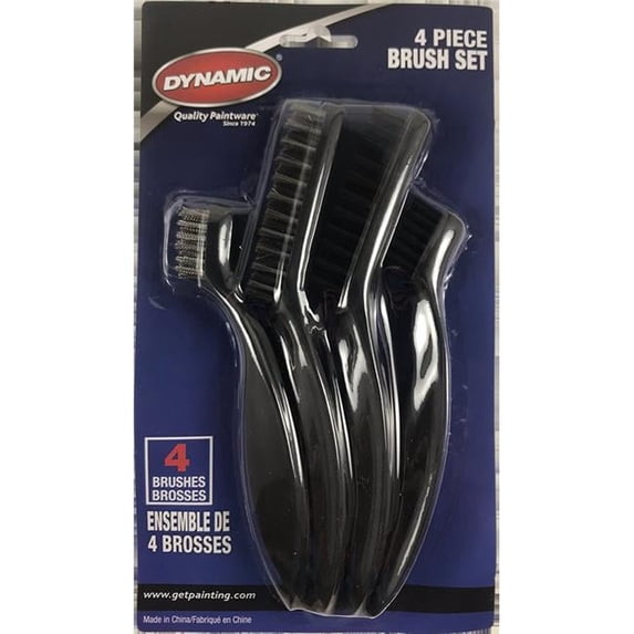 Dynamic DYN11021 2 Nylon & 2 Stainless Steel Brush Set, 4 Piece