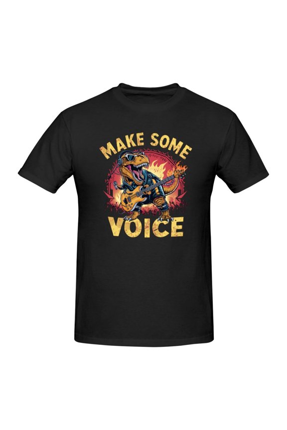 Dynamic Dinosaur Graphic Men's T-Shirt - Trendy Top, Short Sleeve