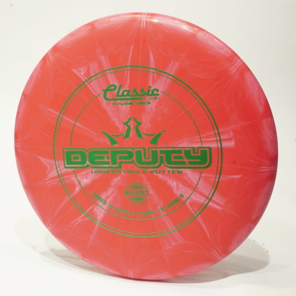 Dynamic Discs Classic Blend Burst Deputy Disc Golf Putter & Approach Disc, Pick Color/Weight [Stamp & Exact Color May Vary] Red 173-174 grams