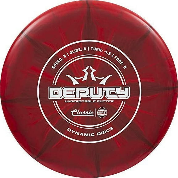 Dynamic Discs Classic Line Burst Deputy Putter Golf Disc [Colors May Vary] - 173-176g