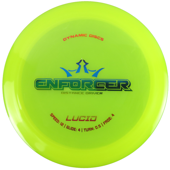 Dynamic Discs Lucid Enforcer 173-176g Distance Driver Golf Disc [Colors may vary] - 173-176g