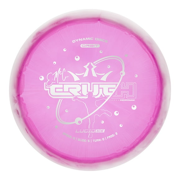 Dynamic Discs Lucid Ice Orbit Emac Truth Disc Golf Midrange-Purple