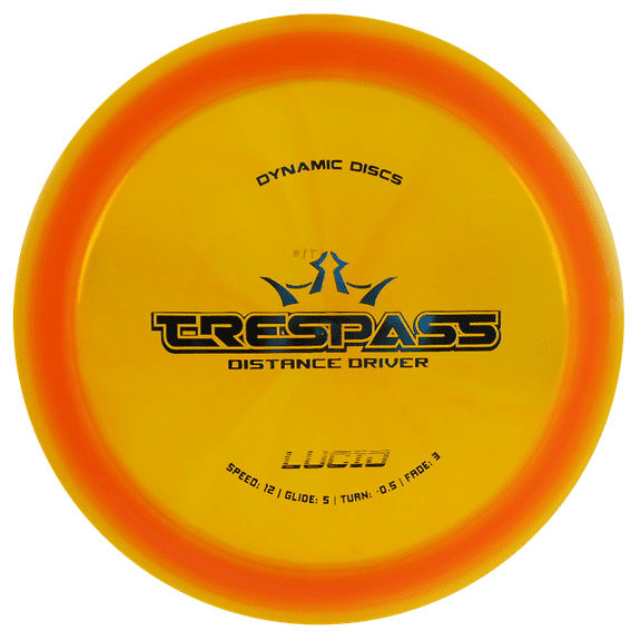 Dynamic Discs Lucid Trespass 165-169g Distance Driver Golf Disc [Colors may vary] - 165-169g
