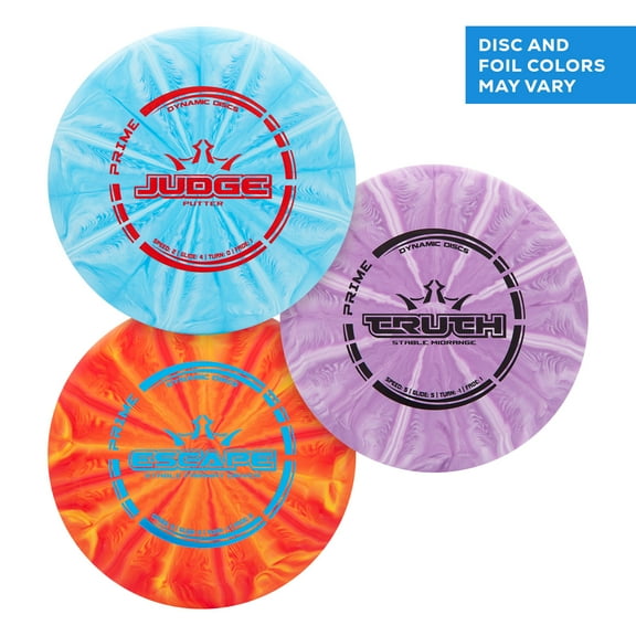 Dynamic Discs Prime Burst Plastic 3 Disc Golf Starter Set