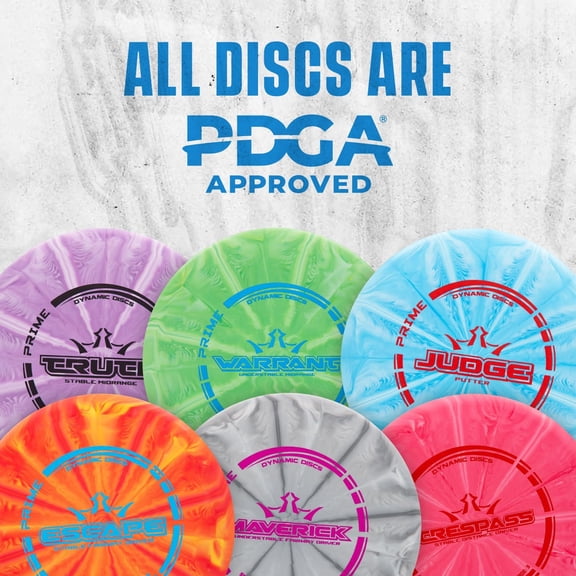 Dynamic Discs Prime Burst 6 Disc Golf Set | Includes Putter, 2X Midrange, 2X Fairway & Driver | Disc Golf Accessories for Beginners | 170-176g | Beginner Pack for Amateurs