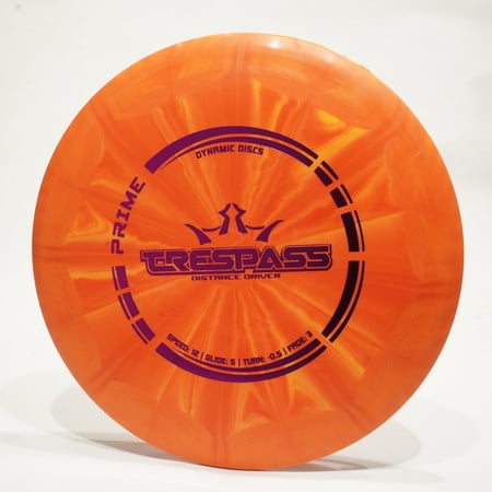 Dynamic Discs Prime Burst Trespass Disc Golf Distance Driver, Pick Color/Weight [Stamp & Exact Color May Vary] Orange 173-174 grams