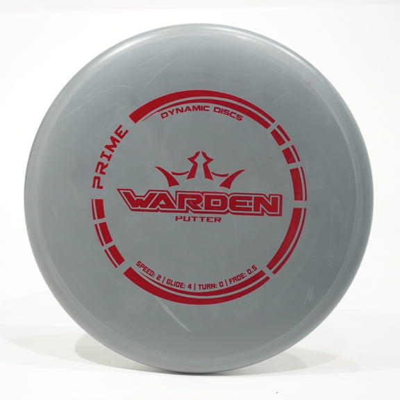 Dynamic Discs Prime Warden Disc Golf Putter & Approach Disc, Pick Color/Weight [Stamp & Exact Color May Vary] Gray 173-174 grams