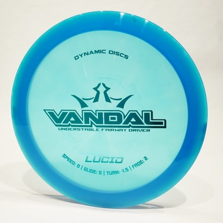 Dynamic Discs Lucid Vandal Disc Golf Fairway Driver, Pick Color/Weight [Stamp & Exact Color May Vary] Blue 170-172 grams