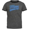 thumbnail image 1 of Dynamic Duo Funny Comic Book Mens Ringer T Shirt Dark Heather-Black X-LG, 1 of 1