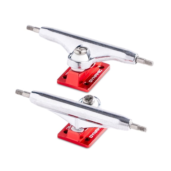 Dynamic Fingerboard Trucks - 32mm Chrome and Red