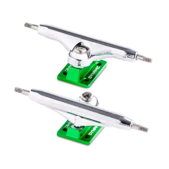 Dynamic Fingerboard Trucks - 36mm Chrome and Green