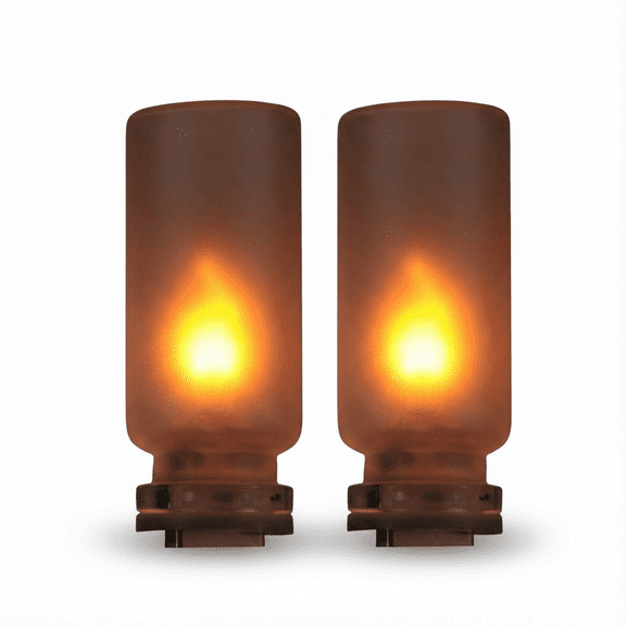 Dynamic Flickering Usb Flame Light - Usb Plug-In Frosted Bottle Ambient Light - Universal Flame Effect Mood Lamp for Indoor Outdoor Decor (2Pcs)