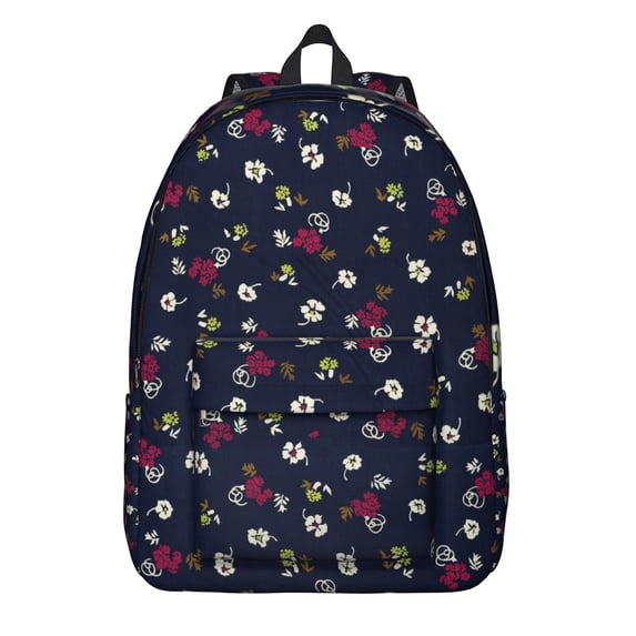 Dynamic Flowers Pattern Backpack Gift Idea Big School College Bookbag with Laptop Sleeve Dependable Unisex Backpack for Daily Commuting