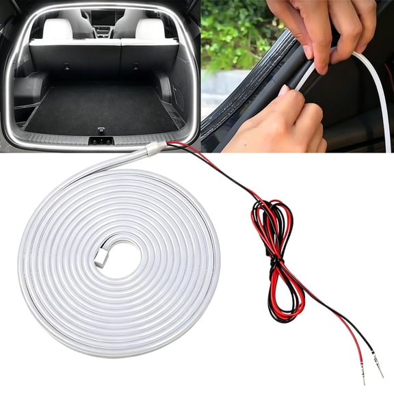 Dynamic Flowing Car Trunk Light Strip, 13.12Ft LED Car Ambient Lighting, Self-Adhesive Trimmable Flexible Waterproof LED Strip, Universal for Most Cars