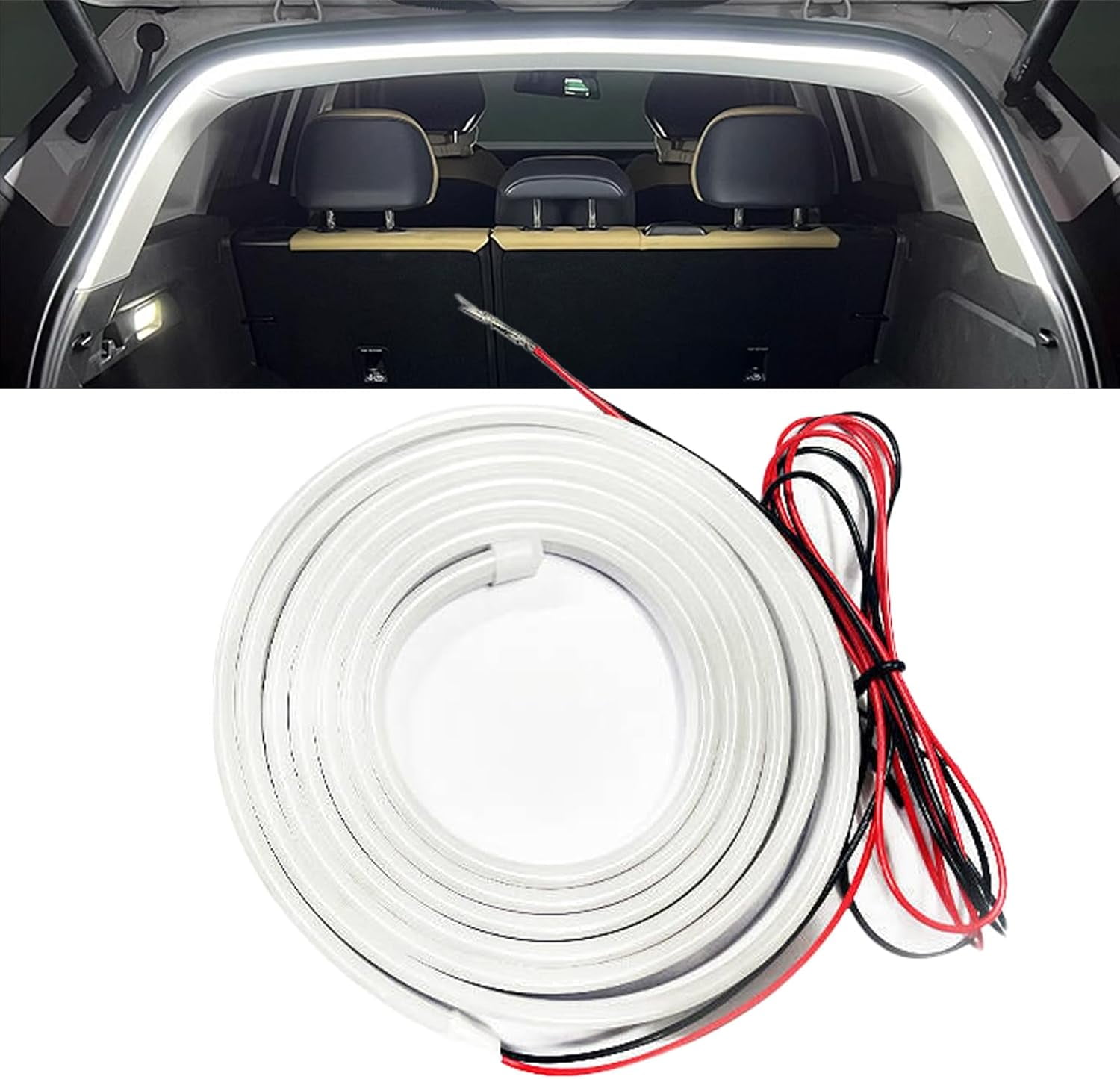 Dynamic Flowing Car Trunk Light Strip, 2025 New Trunk Cargo Ambient Lighting Led Strip Lights Interior Illumination Decorations Invisible Installation
