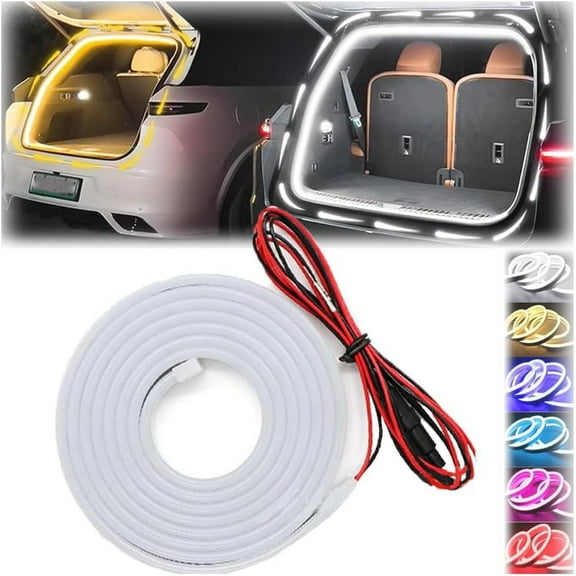 Dynamic Flowing Car Trunk Light Strip, 78/157 Inch Cuttable Car Trunk LED Light Strip, Universal Waterproof Cargo Ambient Lighting,Constant/Flowing, for SUV Vans (Warm Colors,2m/78 in Constant)
