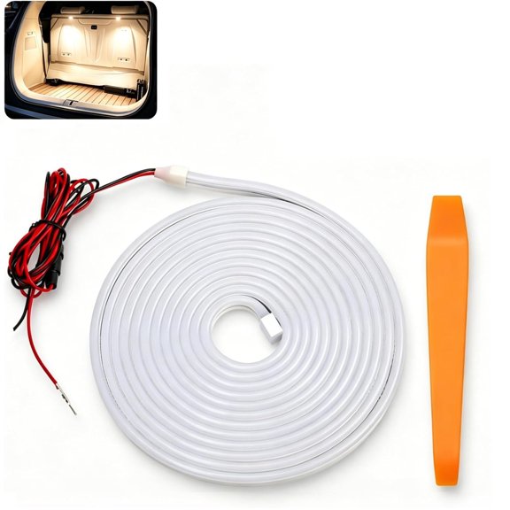Dynamic Flowing Car Trunk Light Strip, Auto Trunk On Off Sensor Ambient Lamp, Flexible Cuttable PVC Waterproof Cargo Lighting, Universal for Most Cars, SUVs, Vans
