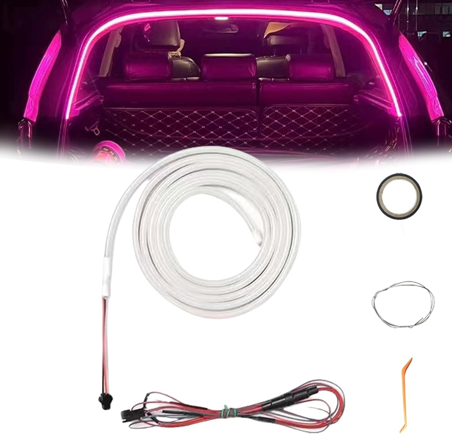 Ceinture Lumineuse LED De Coffre,Car Trunk Light Strip,La