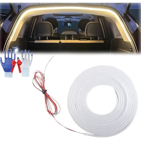 Dynamic Flowing Car Trunk Light Strip, Waterproof Flexible Led Strip for Car, Universal Fit, No Tools, No Damage (Warm White,6.6ft)