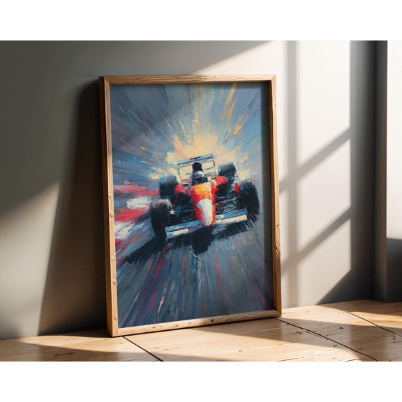 Dynamic Formula Racing Speed Wall Art Print , Poster Print Only
