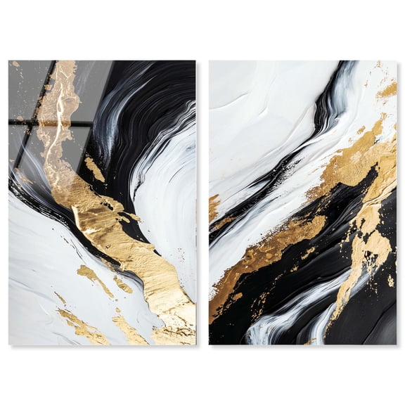 Dynamic Fracture Acrylic Print Framed Wall Art Set By Art Remedy, Ready To Hang, 10 x 15