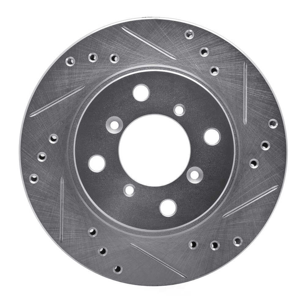 Dynamic Friction Company 631-01002R DFC Brake Rotor - Drilled And Slotted - Silver
