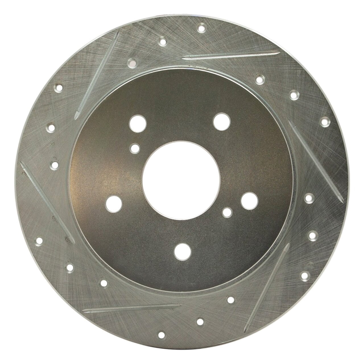 Dynamic Friction Company 631-01005L DFC Brake Rotor - Drilled And Slotted - Silver