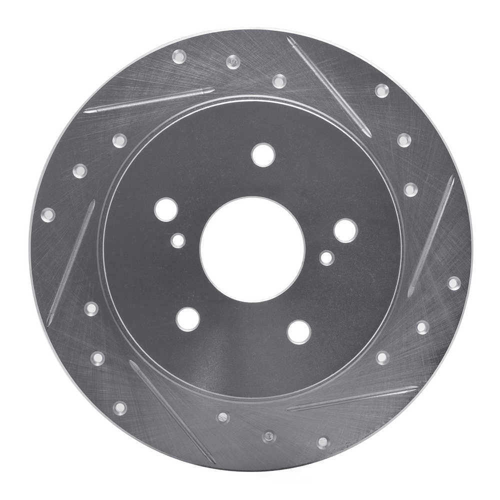Dynamic Friction Company 631-01005R DFC Brake Rotor - Drilled And Slotted - Silver