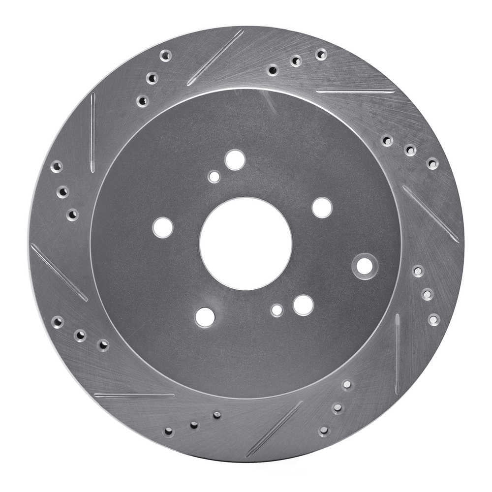 Dynamic Friction Company 631-01015L DFC Brake Rotor - Drilled And Slotted - Silver