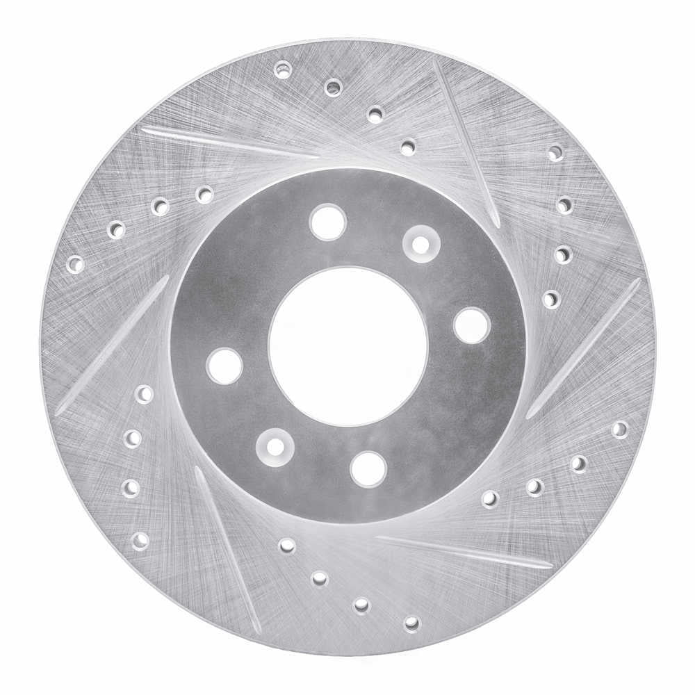 Dynamic Friction Company 631-03001R DFC Brake Rotor - Drilled And Slotted - Silver