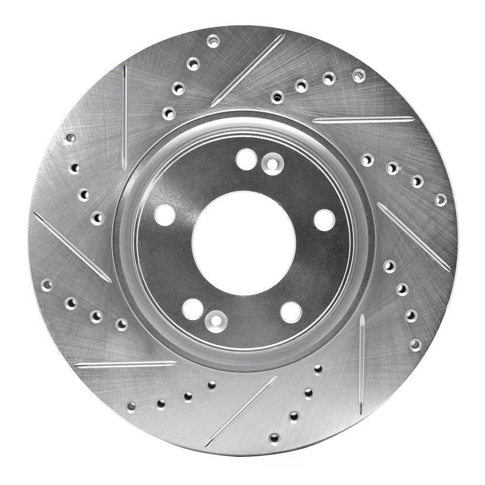 Dynamic Friction Company 631-03019L DFC Brake Rotor - Drilled And Slotted - Silver