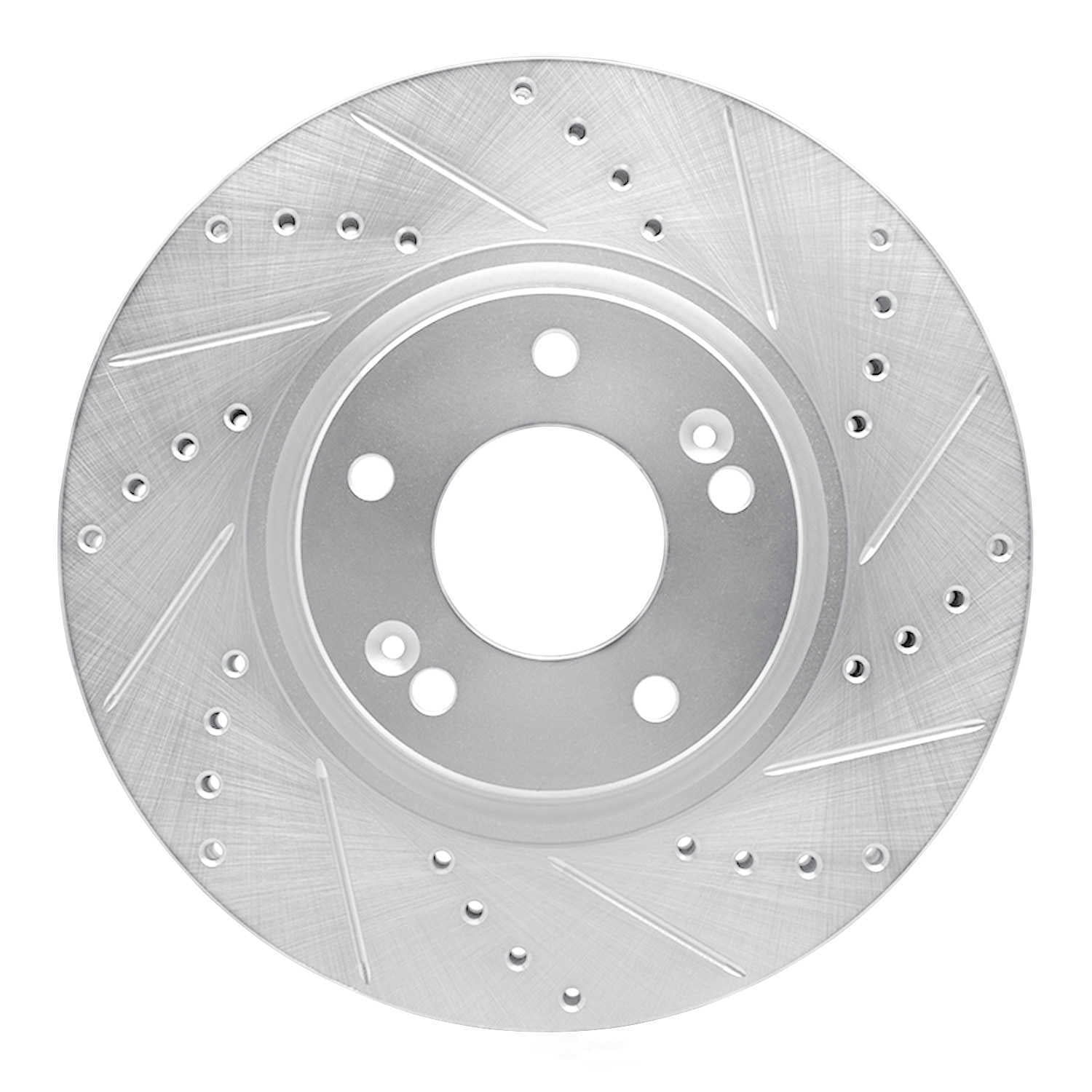Dynamic Friction Company 631-03019R DFC Brake Rotor - Drilled And Slotted - Silver