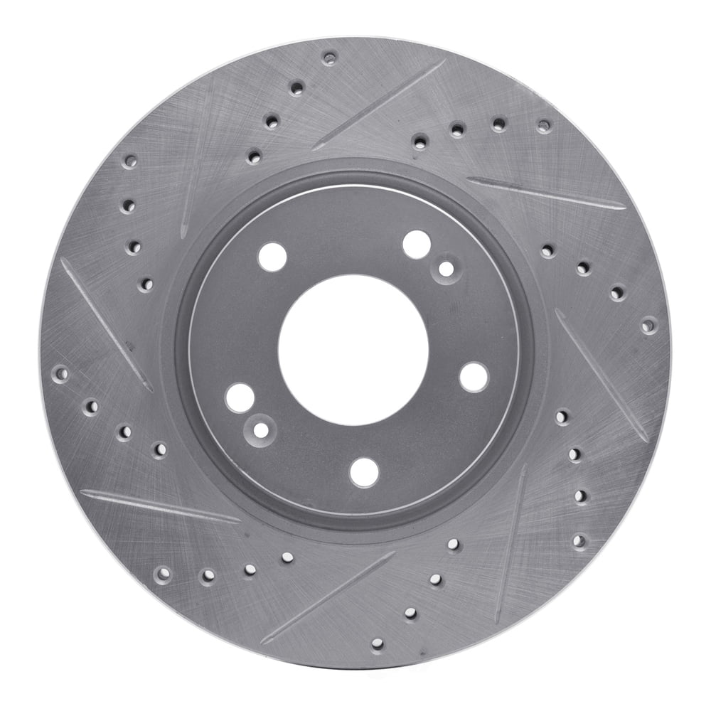 Dynamic Friction Company 631-03020L DFC Brake Rotor - Drilled And Slotted - Silver