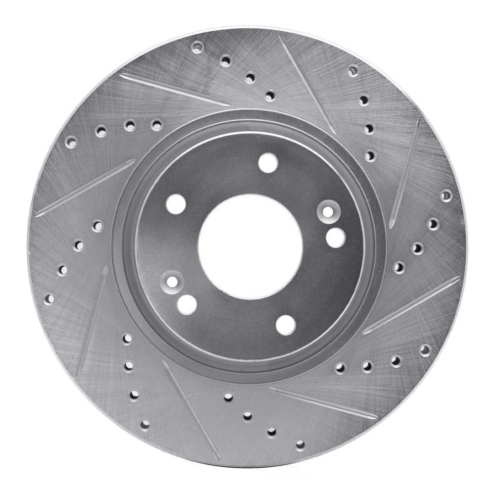 Dynamic Friction Company 631-03020R DFC Brake Rotor - Drilled And Slotted - Silver