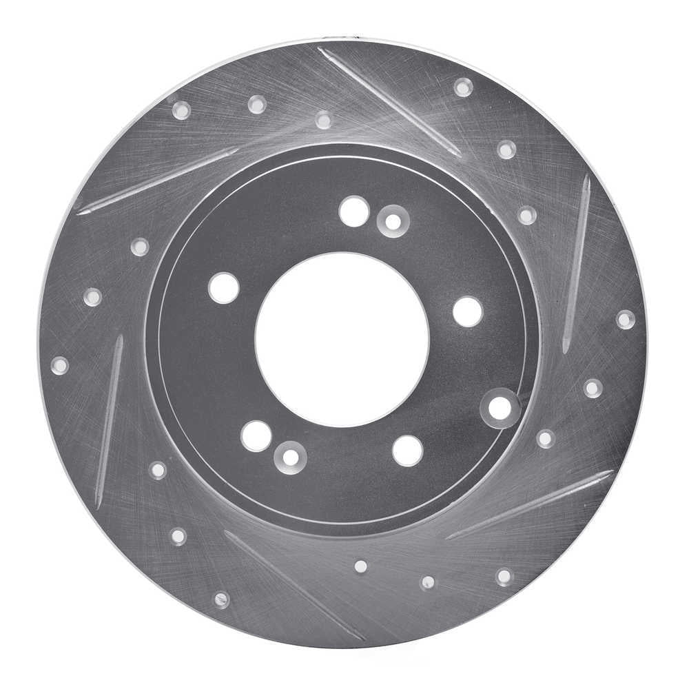 Dynamic Friction Company 631-03021R DFC Brake Rotor - Drilled And Slotted - Silver