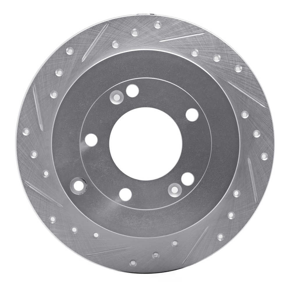 Dynamic Friction Company 631-03022L DFC Brake Rotor - Drilled And Slotted - Silver