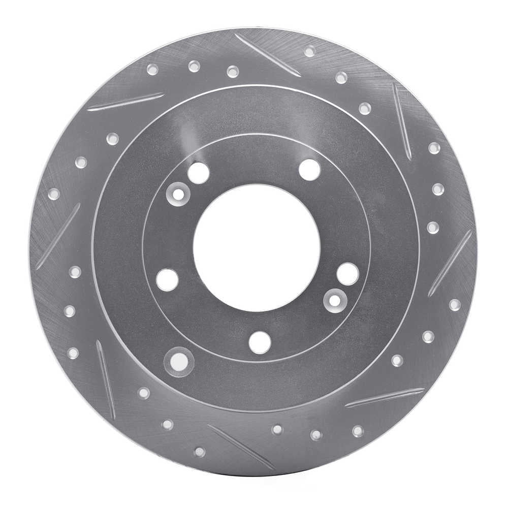 Dynamic Friction Company 631-03022R DFC Brake Rotor - Drilled And Slotted - Silver